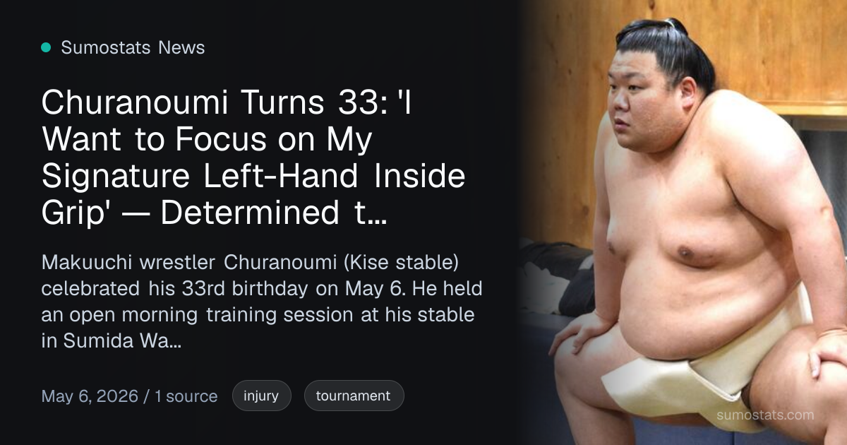 Churanoumi Turns 33: 'I Want to Focus on My Signature Left-Hand Inside ...